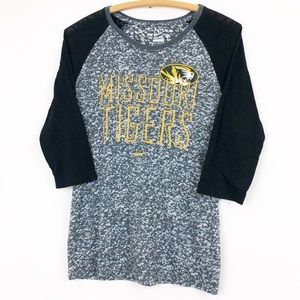 Nike mizzou 3/4 Sleeve burnout size medium shirt